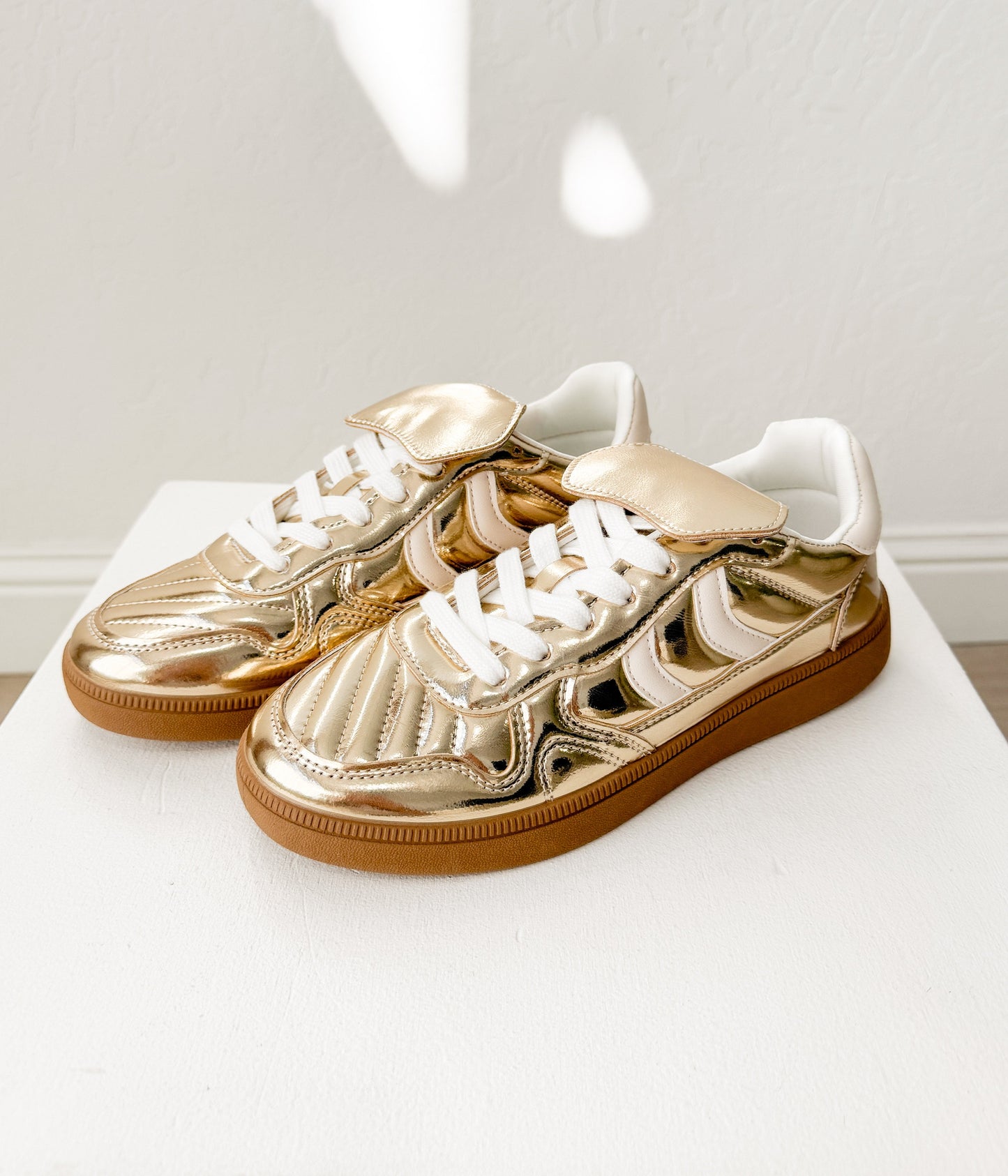 Milan gold Metallic Sneakers