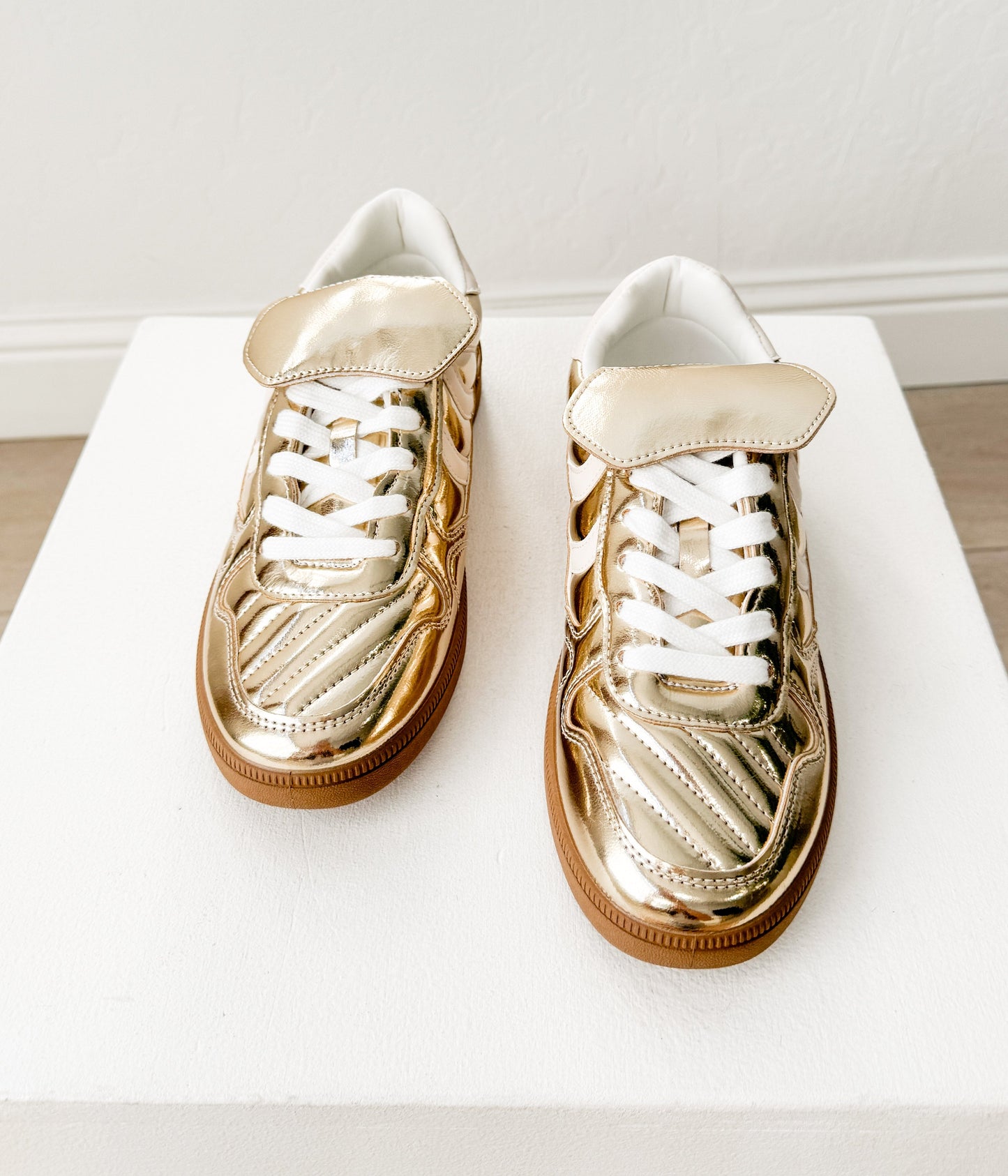 Milan gold Metallic Sneakers