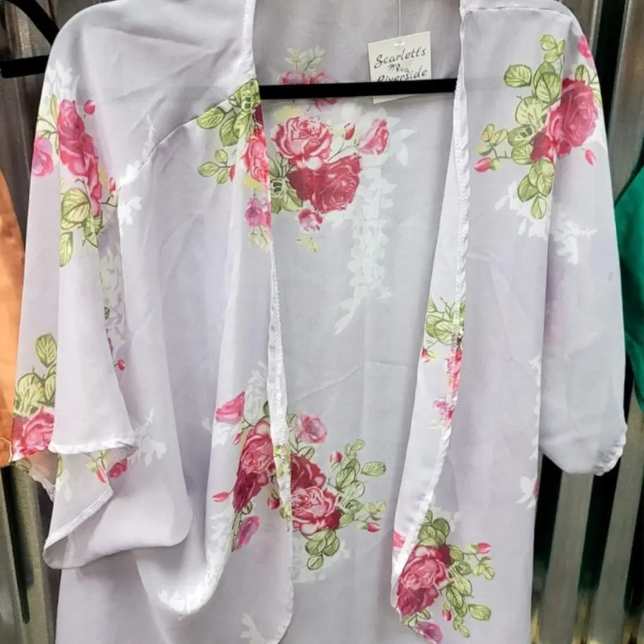 Lilac Floral Cardigan - Scarlett's Riverside Boutique