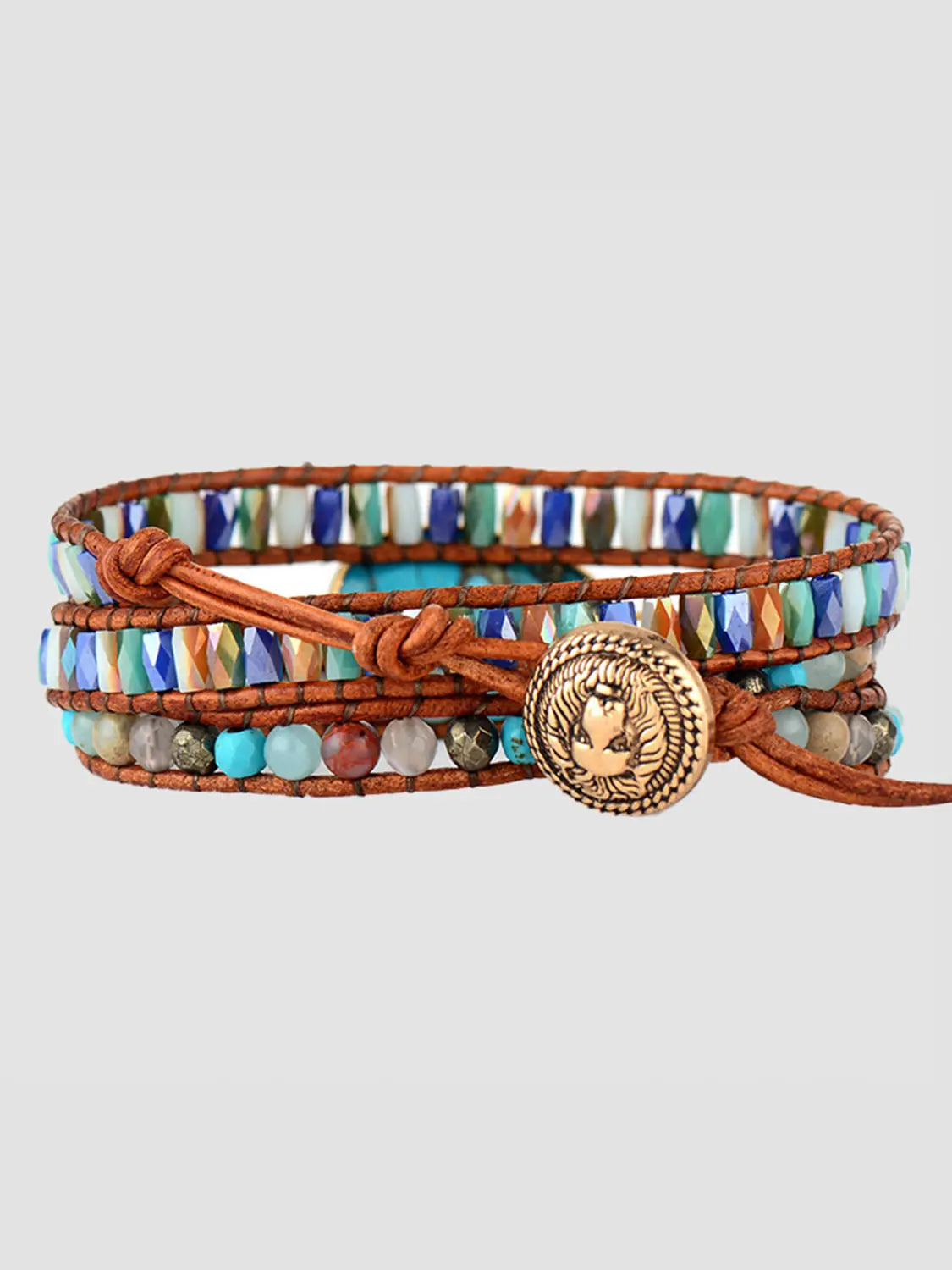 Triple-Layer Natural Stone Bracelet - Scarlett's Riverside Boutique