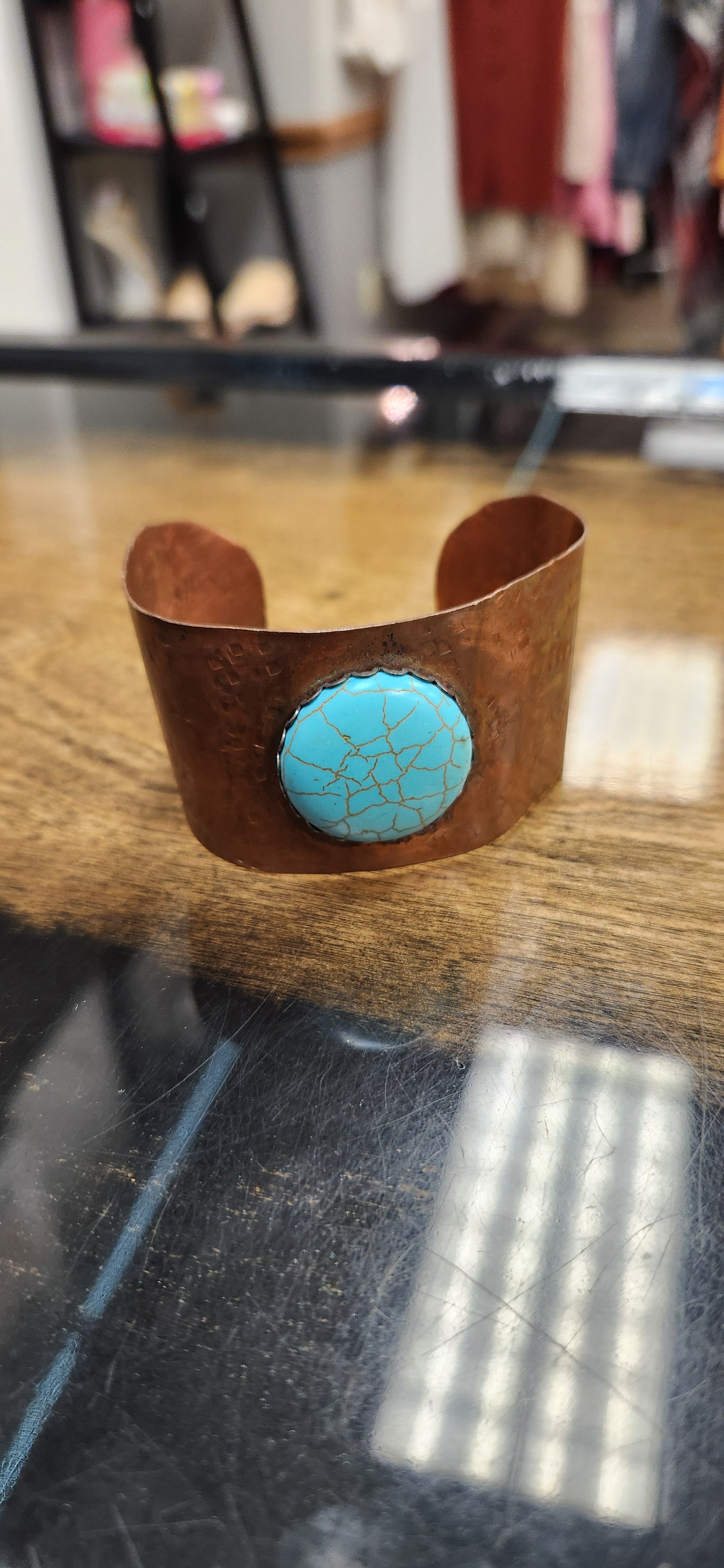 IMA #40 Turquoise Stone Cuff - Scarlett's Riverside Boutique
