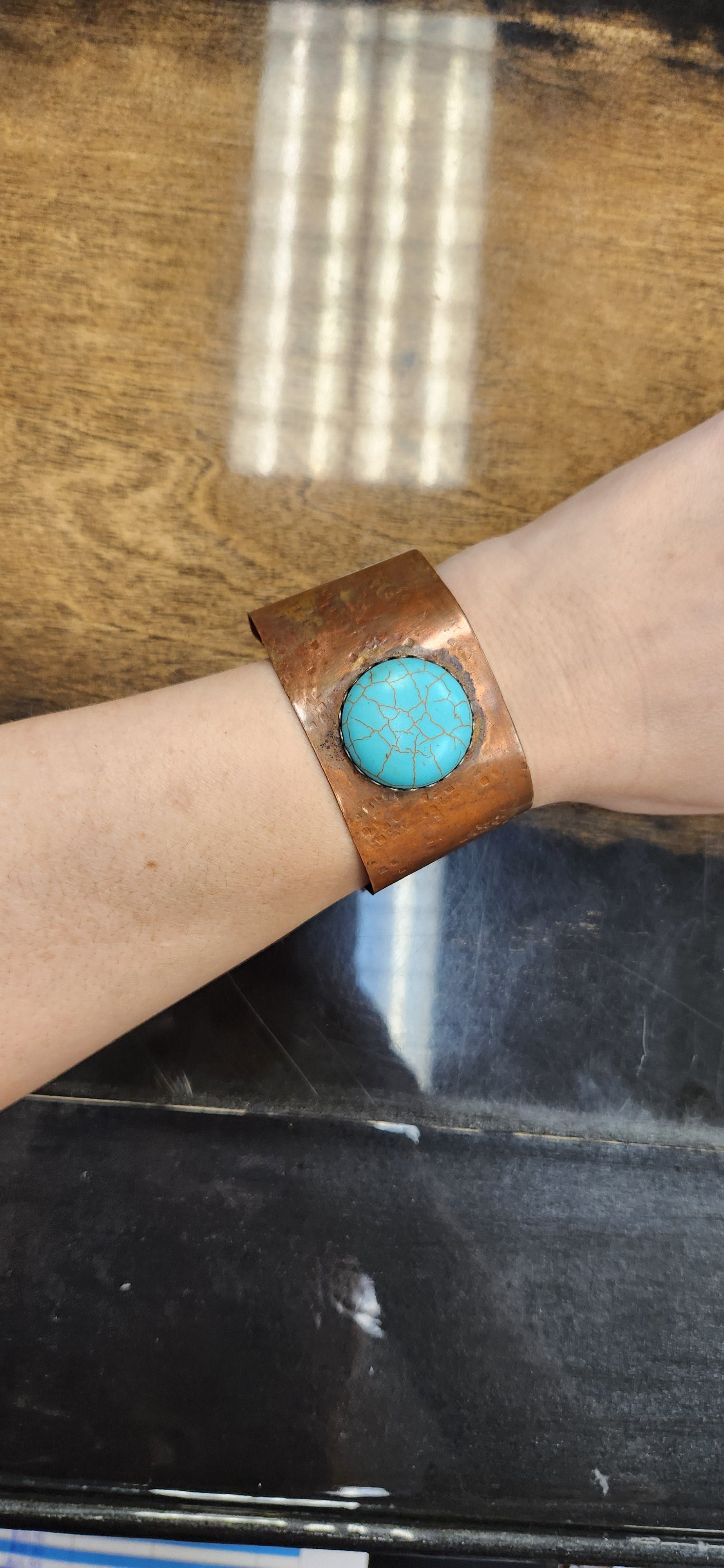 IMA #40 Turquoise Stone Cuff - Scarlett's Riverside Boutique