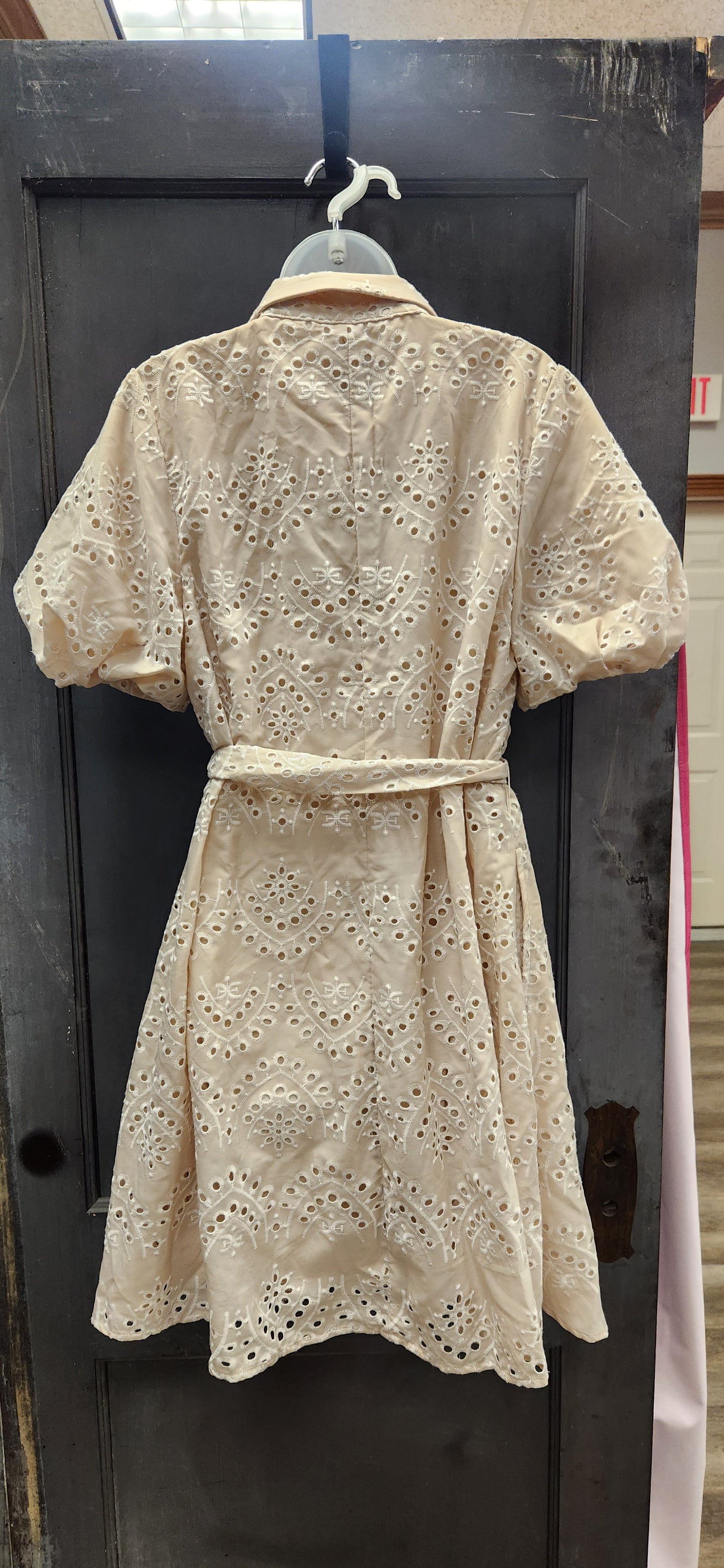 Sam Edelman Tan Eyelet Dress. Size 16. RS 29 - Scarlett's Riverside Boutique