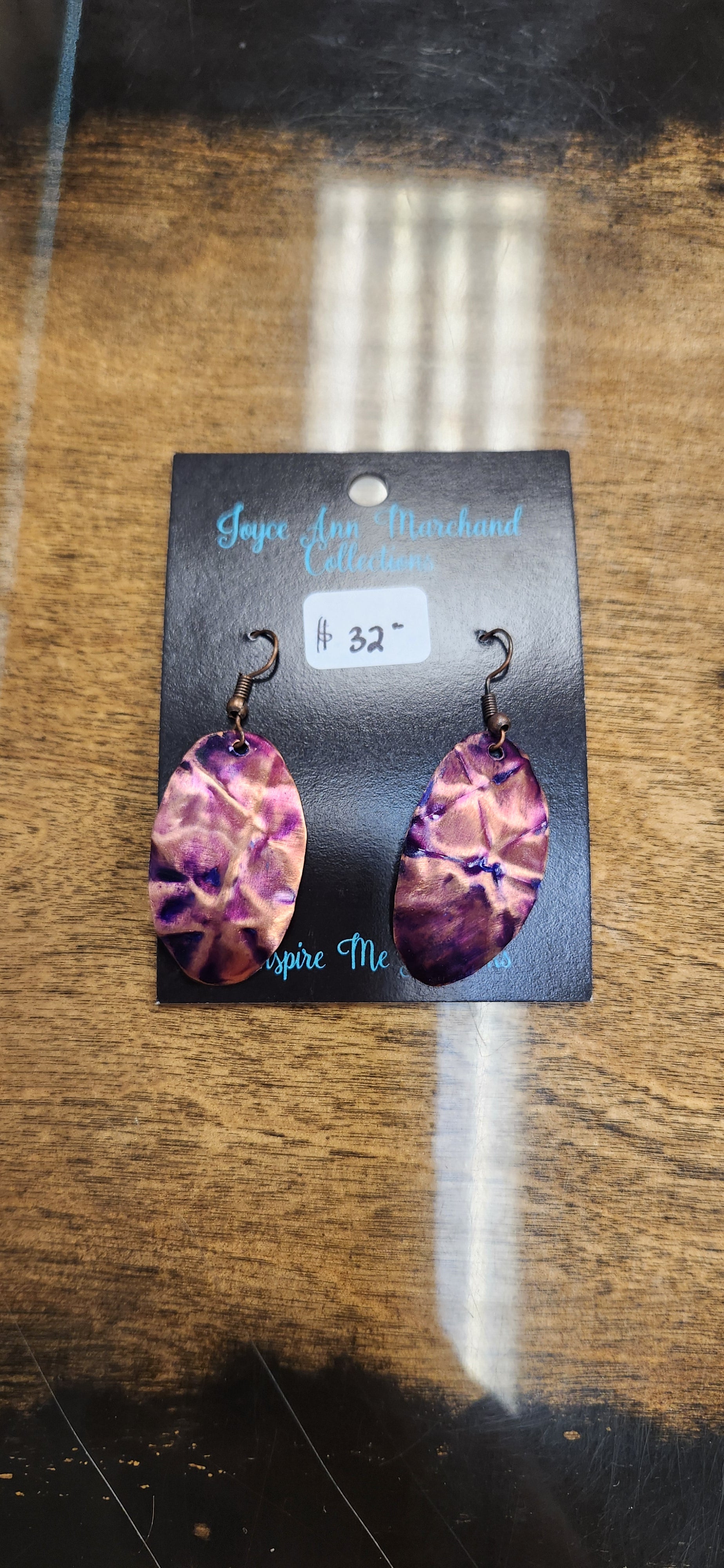 IMA #28 Purple Oval FF Earrings - Scarlett's Riverside Boutique