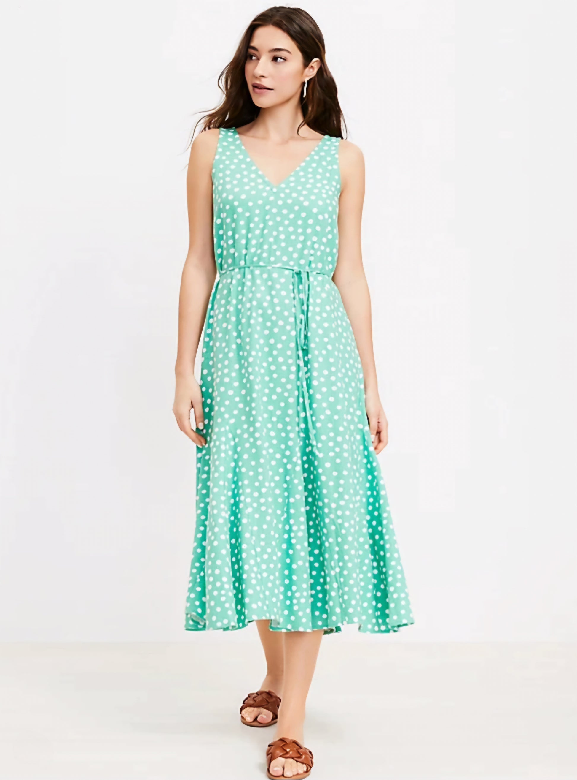 Green Polka Dot Loft Dress RS 29 - Scarlett's Riverside Boutique