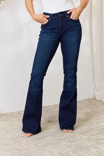 Kancan Full Size Mid Rise Flare Jeans - Scarlett's Riverside Boutique