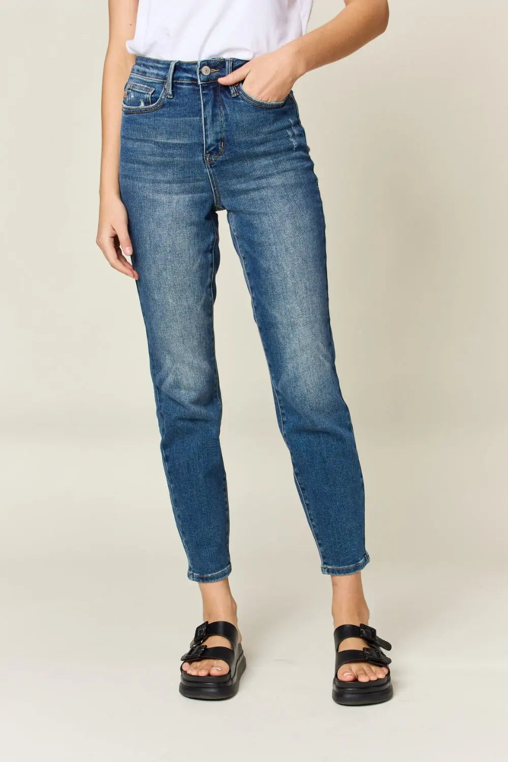 Judy Blue Full Size Tummy Control High Waist Slim Jeans - Scarlett's Riverside Boutique