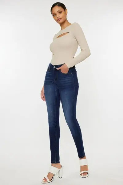 Kancan Mid Rise Gradient Skinny Jeans - Scarlett's Riverside Boutique