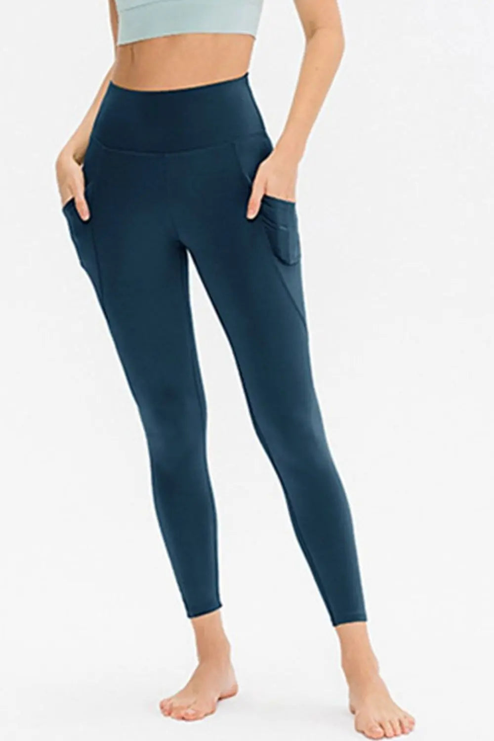 Slim Fit, tummy control Active Leggings with Pockets - Scarlett's Riverside Boutique