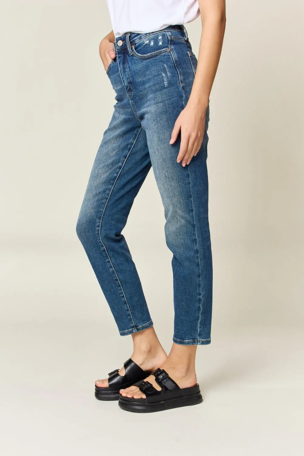 Judy Blue Full Size Tummy Control High Waist Slim Jeans - Scarlett's Riverside Boutique