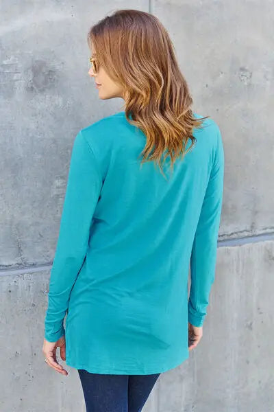 Basic Bae Full Size Round Neck Long Sleeve Top - Scarlett's Riverside Boutique