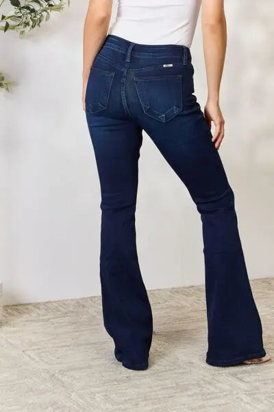 Kancan Full Size Mid Rise Flare Jeans - Scarlett's Riverside Boutique