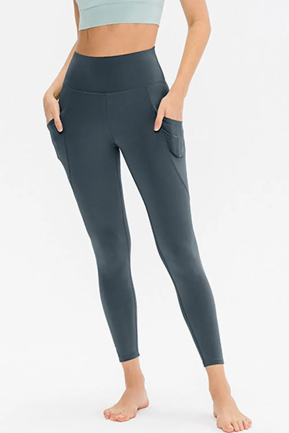 Slim Fit, tummy control Active Leggings with Pockets - Scarlett's Riverside Boutique