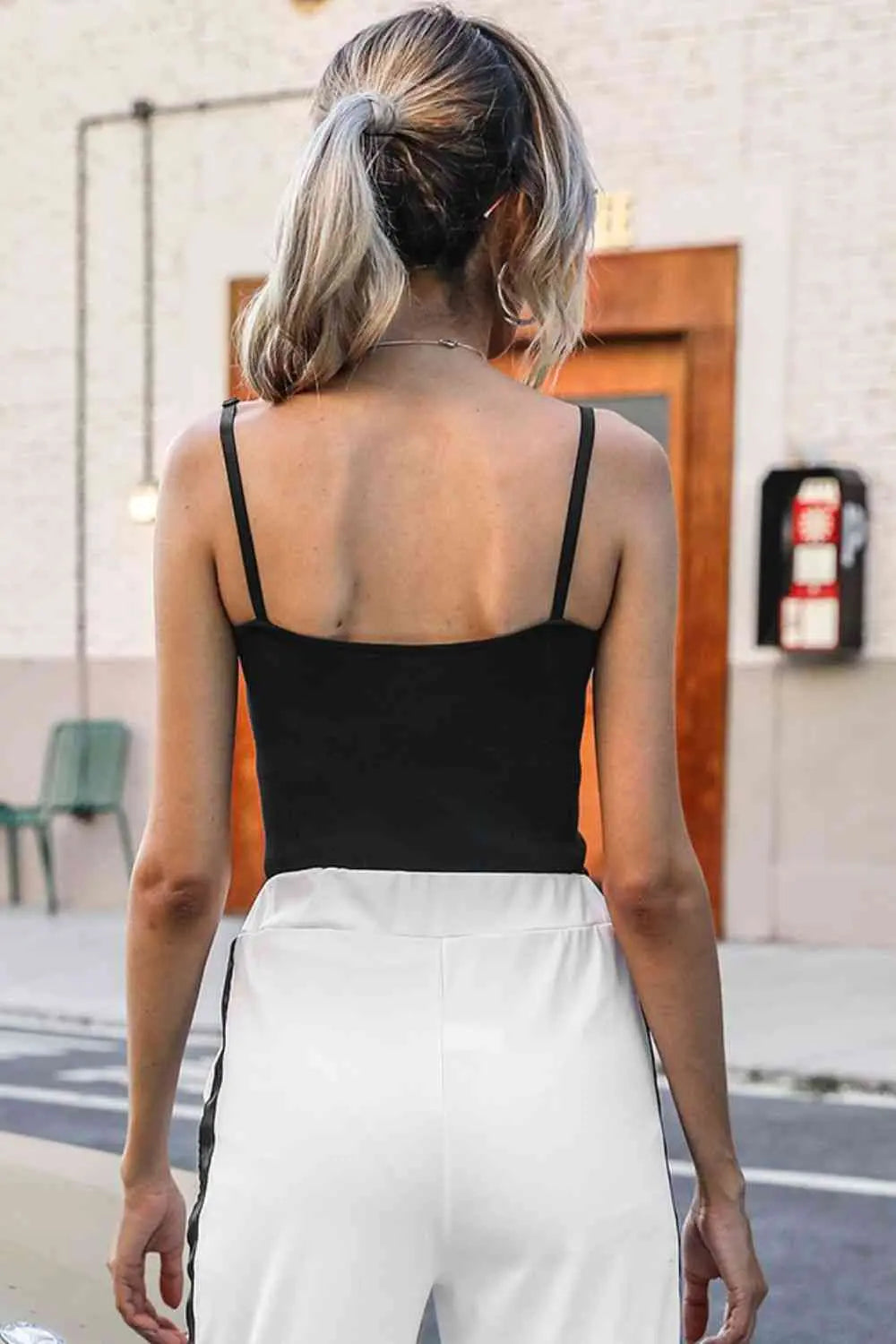 Lace-Up Knit Cami - Scarlett's Riverside Boutique