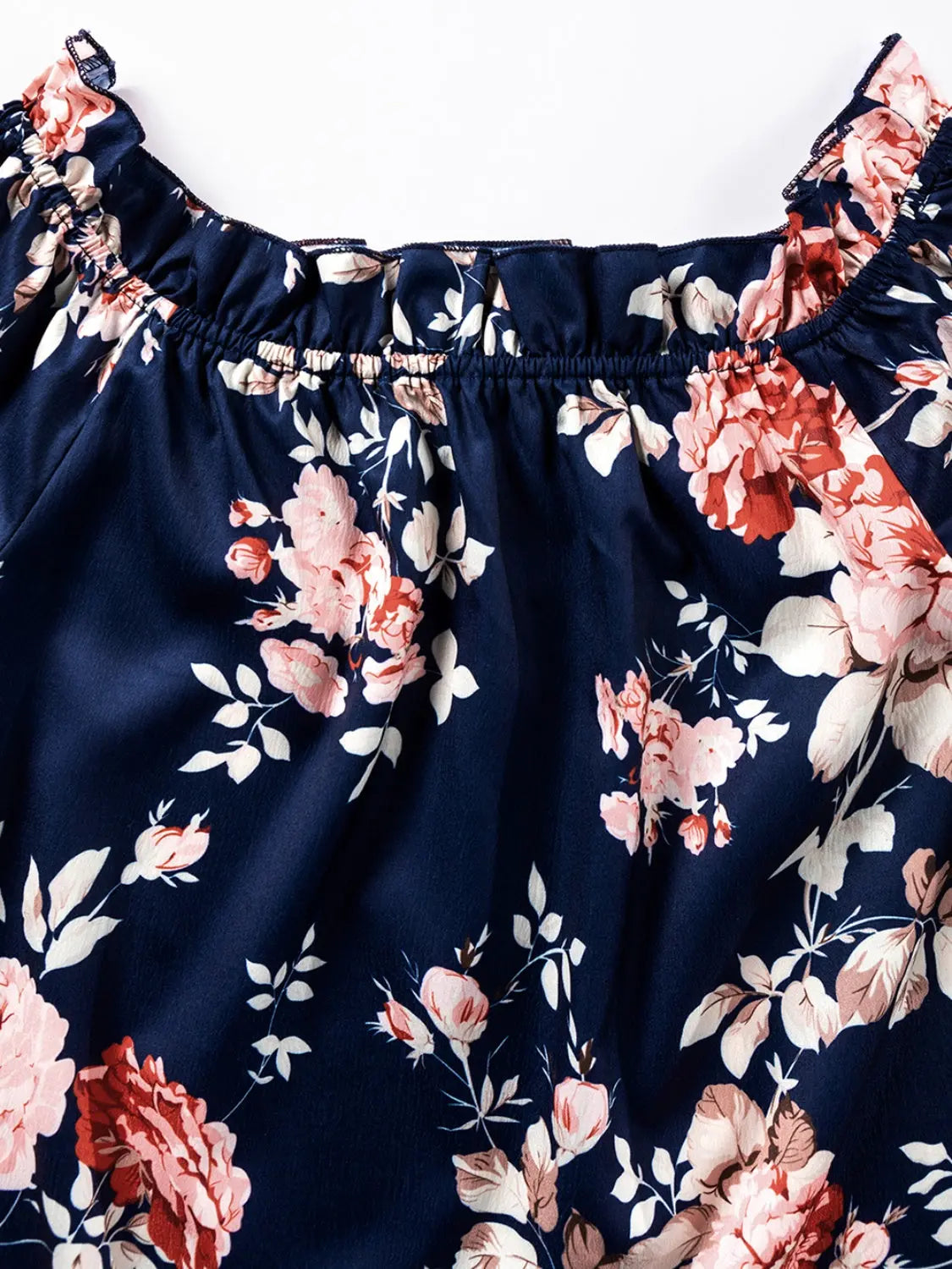Printed Off-Shoulder Flounce Sleeve Blouse - Scarlett's Riverside Boutique