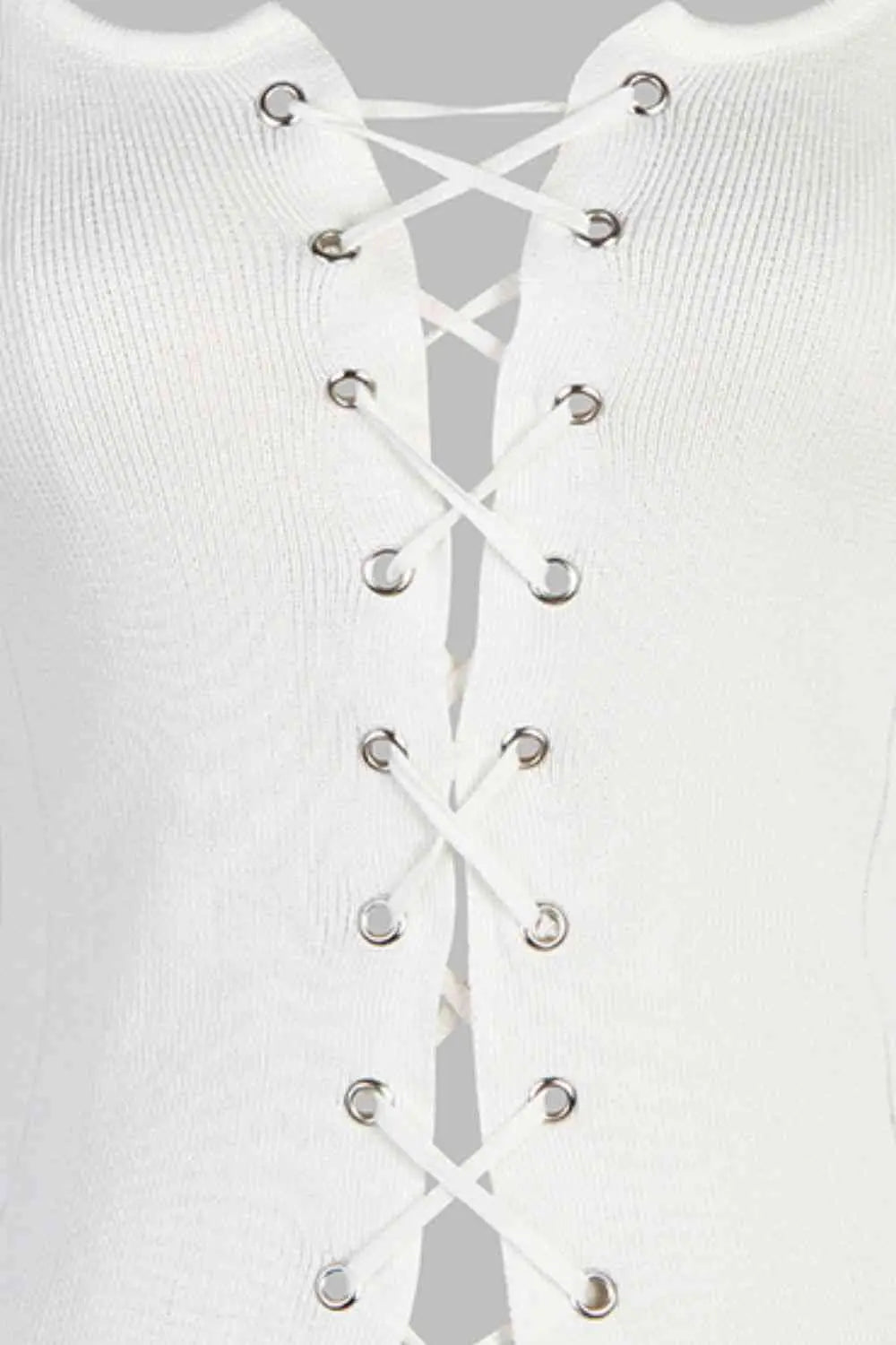 Lace-Up Knit Cami - Scarlett's Riverside Boutique