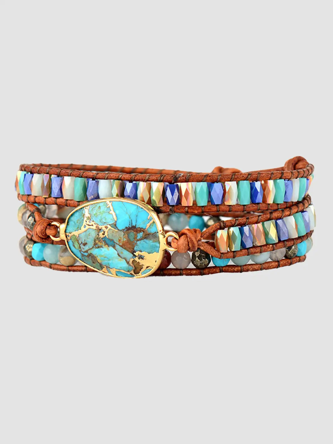 Triple-Layer Natural Stone Bracelet - Scarlett's Riverside Boutique