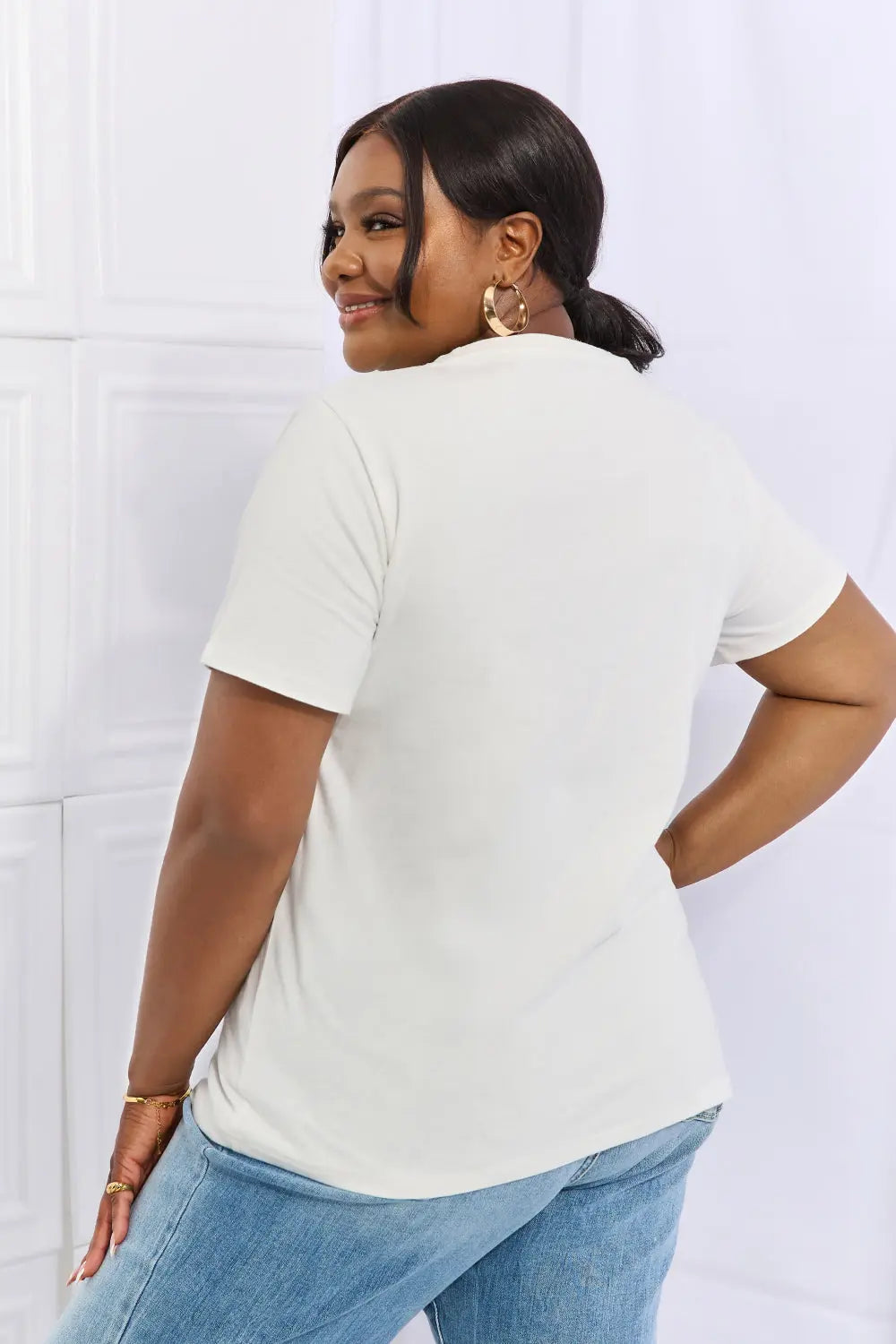Simply Love Simply Love Full Size CHASE DREAMS NOT COWBOYS Graphic Cotton Tee - Scarlett's Riverside Boutique