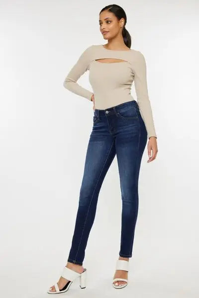 Kancan Mid Rise Gradient Skinny Jeans - Scarlett's Riverside Boutique