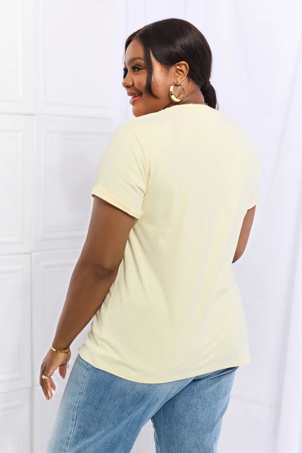 Simply Love Simply Love Full Size CHASE DREAMS NOT COWBOYS Graphic Cotton Tee - Scarlett's Riverside Boutique