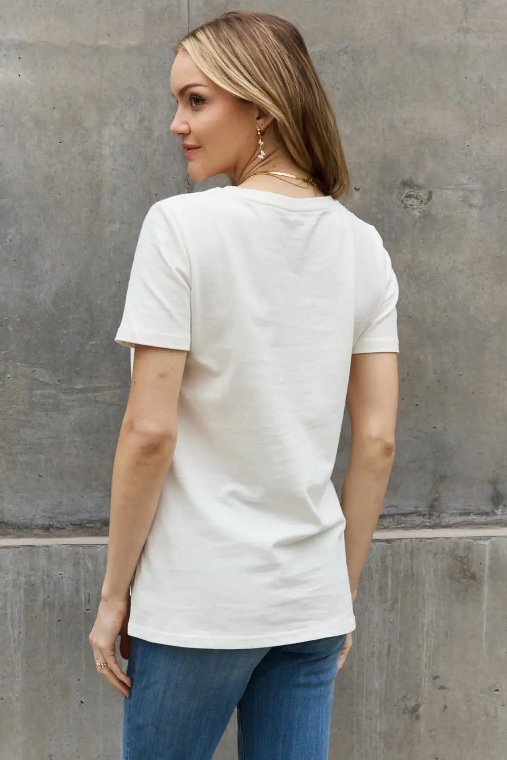 Simply Love Simply Love Full Size CHASE DREAMS NOT COWBOYS Graphic Cotton Tee - Scarlett's Riverside Boutique