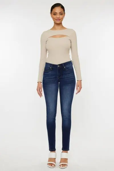Kancan Mid Rise Gradient Skinny Jeans - Scarlett's Riverside Boutique