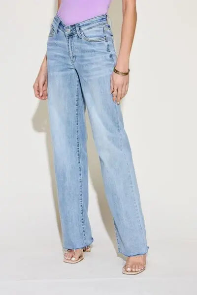 Judy Blue Full Size V Front Waistband Straight Jeans - Scarlett's Riverside Boutique