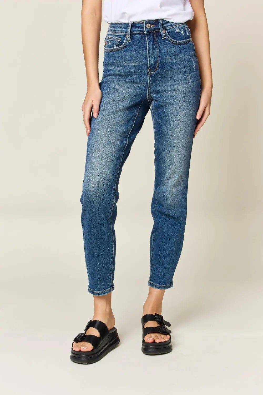 Judy Blue Full Size Tummy Control High Waist Slim Jeans - Scarlett's Riverside Boutique