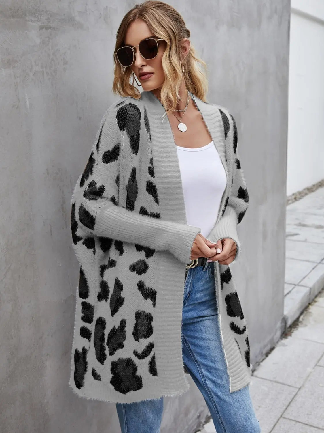 Leopard Pattern Fuzzy Cardigan - Scarlett's Riverside Boutique