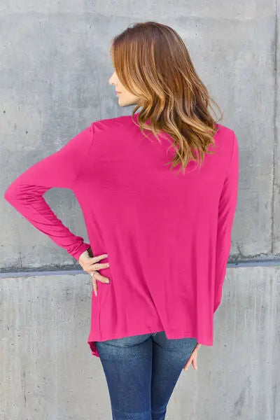 Basic Bae Full Size Open Front Long Sleeve Cardigan - Scarlett's Riverside Boutique