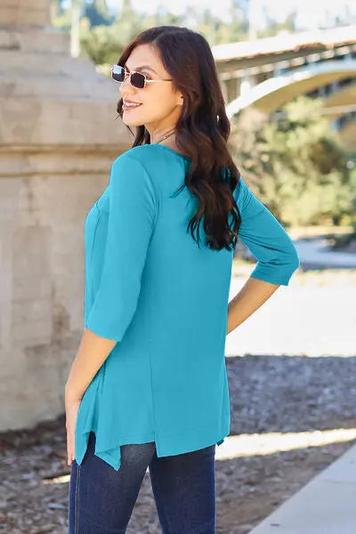 Basic Bae Full Size Round Neck Pocketed T-Shirt - Scarlett's Riverside Boutique