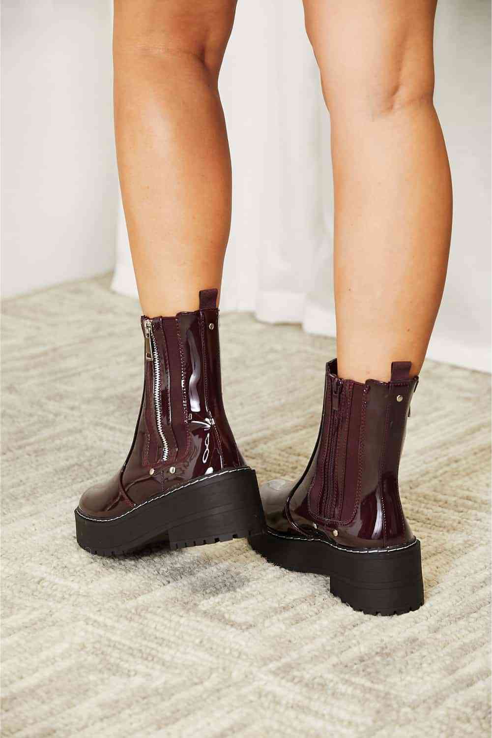 Forever Link Side Zip Platform Boots - Scarlett's Riverside Boutique