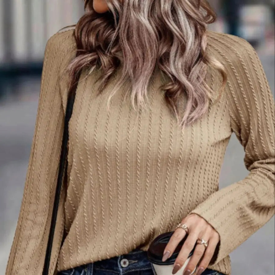 Apricot Ribbed Top - Scarlett's Riverside Boutique