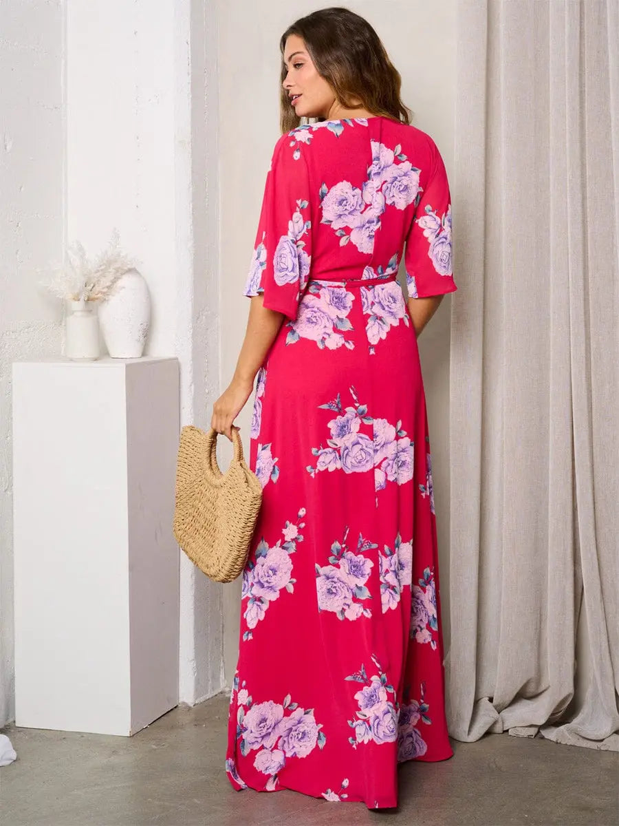 Pink floral maxi dress - Scarlett's Riverside Boutique 