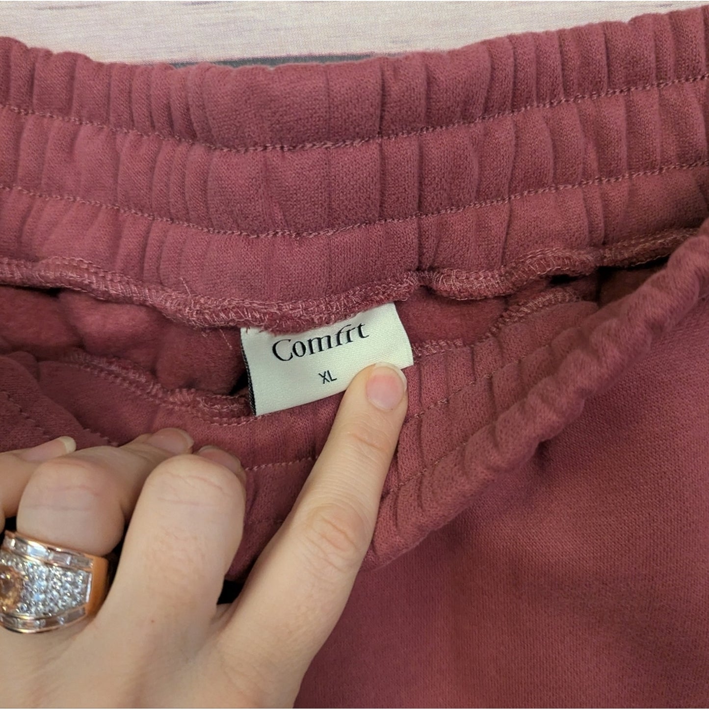 Comfrt Brand Berry Jogger Sweatpants XL NWT Elastic Waist Cargo Pocket. #B32