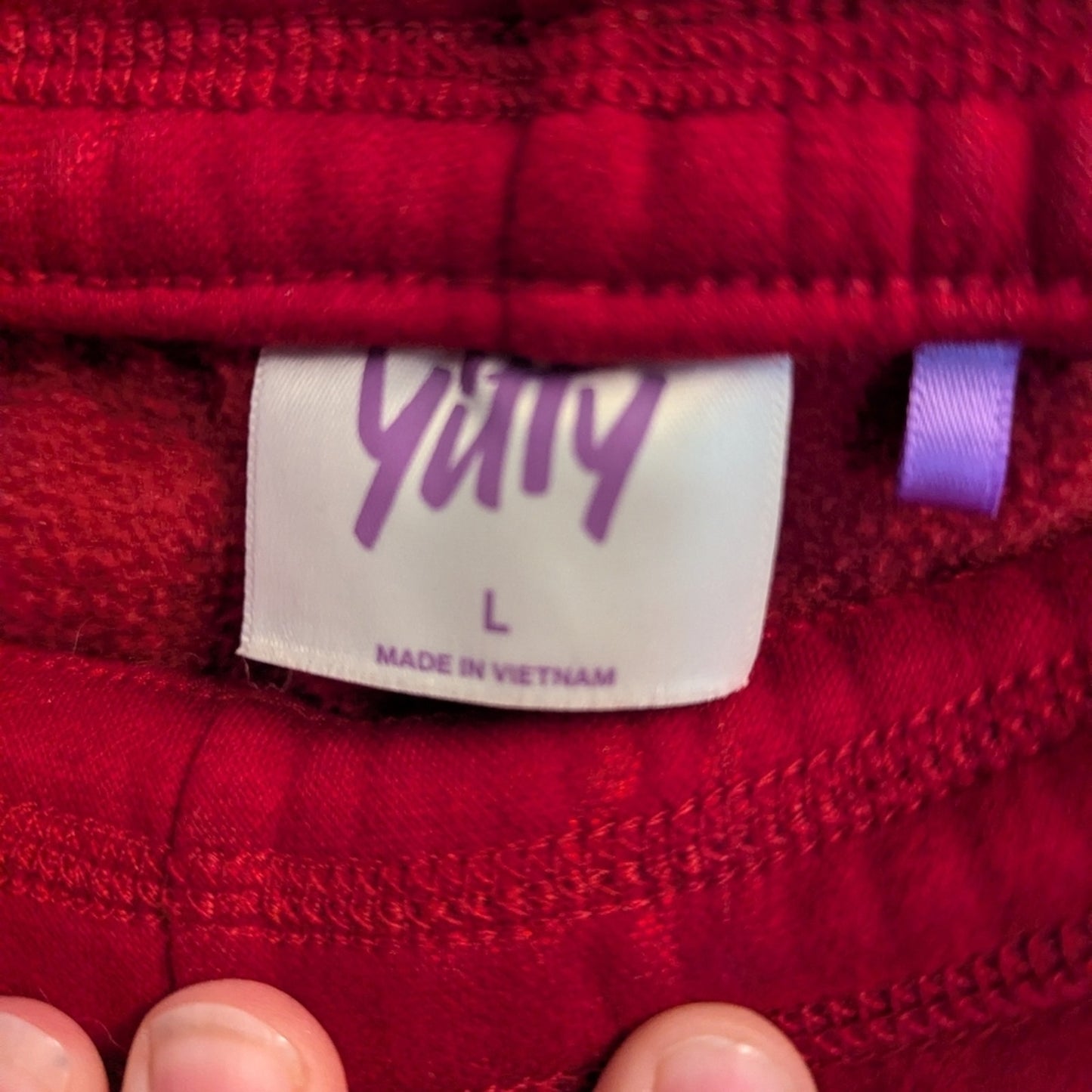 Cozy Fleece Cherry Everyday Jogger By Fabletics Sz L