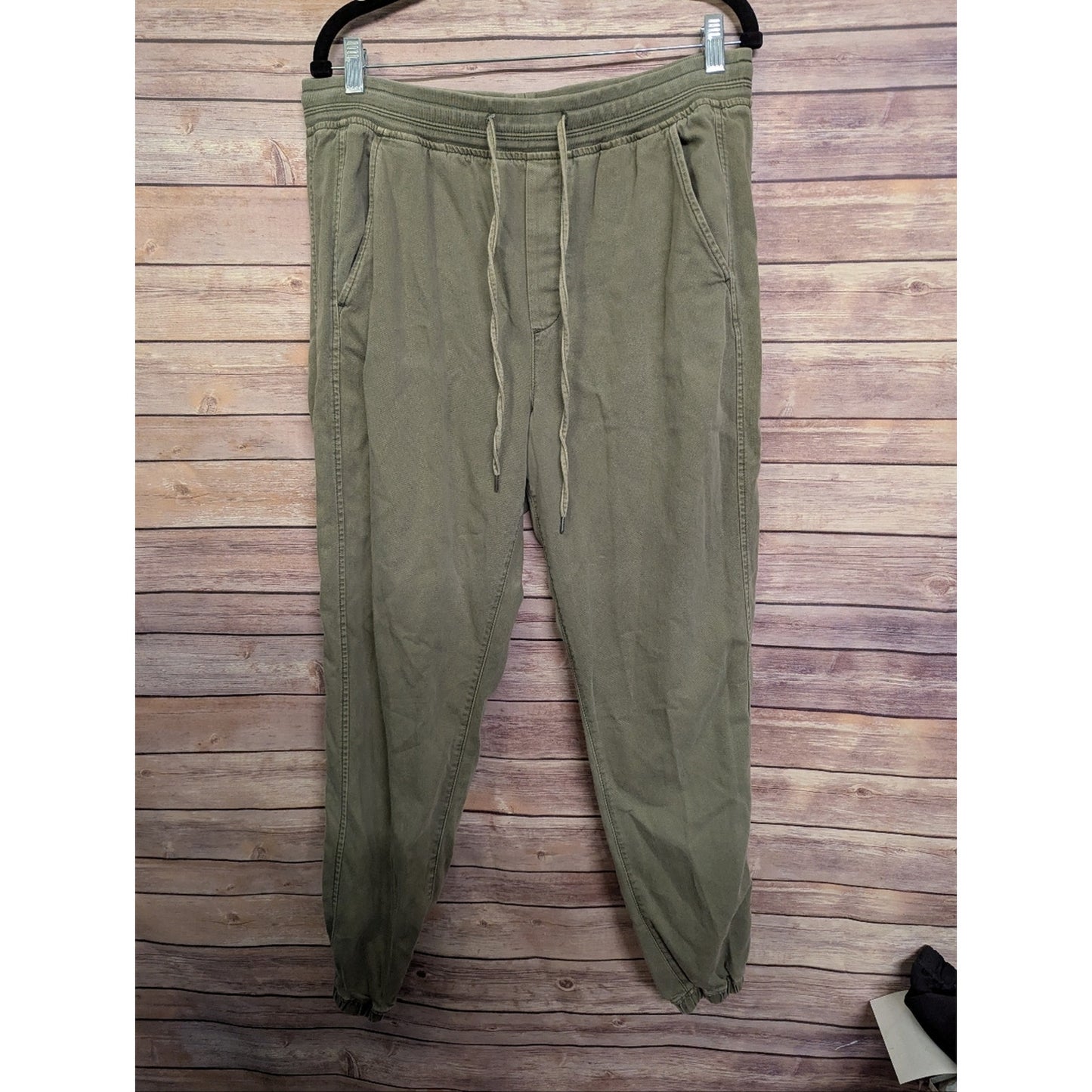 GAP Tall Olive Green Drawstring Jogger Pants Womens Casual Pull On Tapered Pants