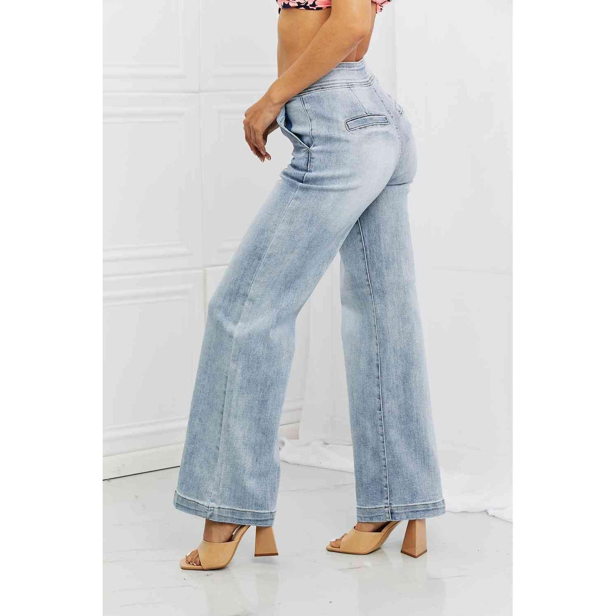 RISEN,  Luisa Wide Flare Jeans Denim Apparel Bottom Casual Comfortable