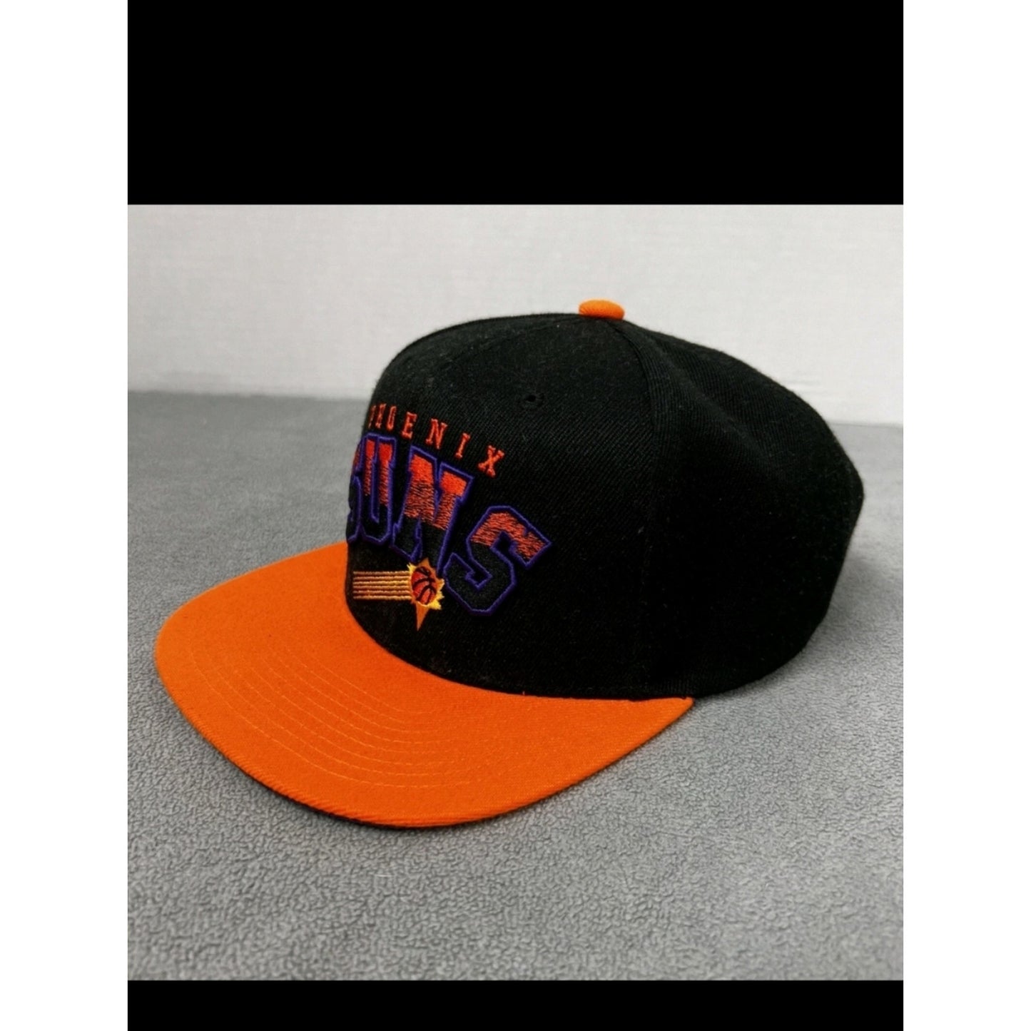 Phoenix Suns Gradient Wordmark Snapback Hat Cap Orange