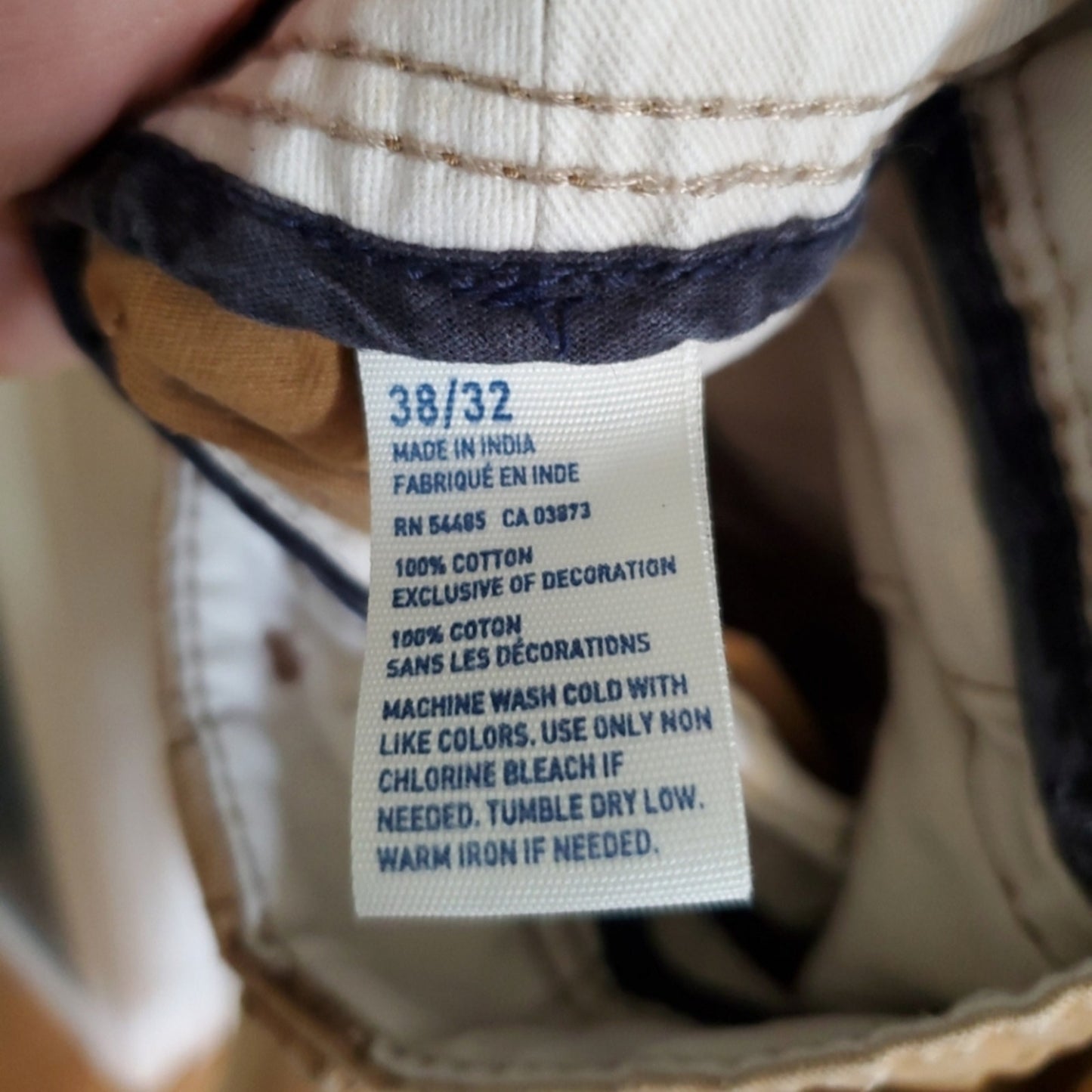 American Eagle Khaki Pants Mens 38x32 Bootcut Tan Casual Chino Flat Front Classi