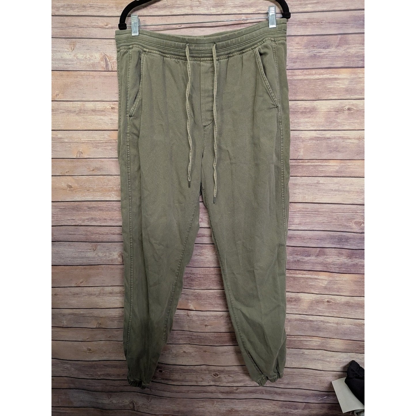 GAP Tall Olive Green Drawstring Jogger Pants Womens Casual Pull On Tapered Pants