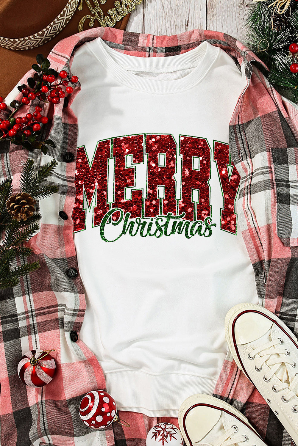 MERRY Christmas Crewneck Pullover Sweatshirt