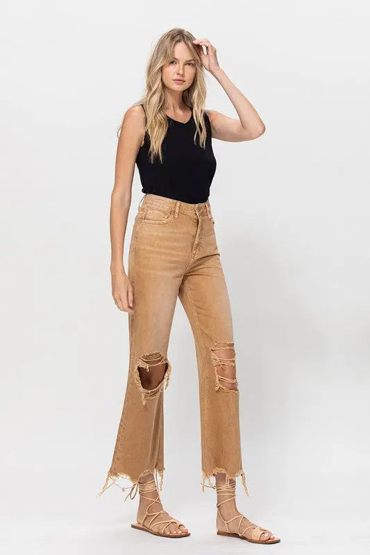 90's Vintage Crop Flare jeans - Scarlett's Riverside Boutique 