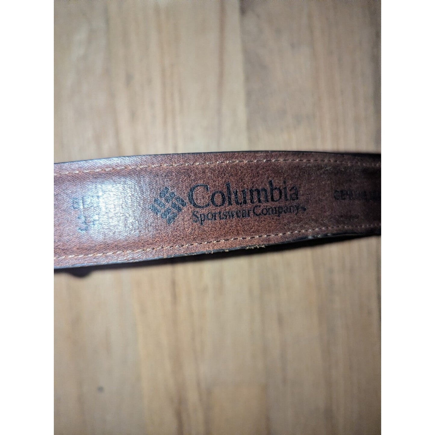 Columbia Sportswear Men’s Size 34 Brown Leather Belt Distressed Casual Outdoor B