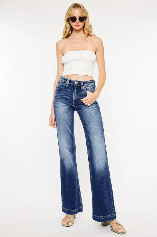 High Rise Holly Flare Jeans - KC9289M - Scarlett's Riverside Boutique 