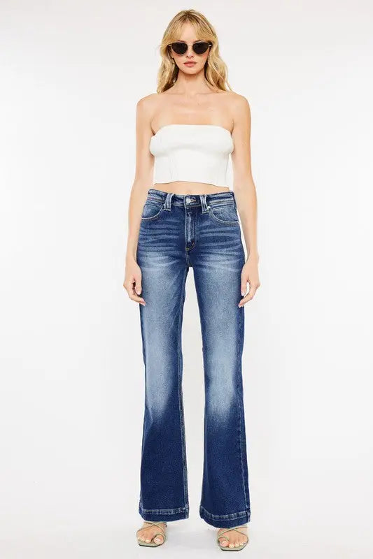 High Rise Holly Flare Jeans - KC9289M - Scarlett's Riverside Boutique 