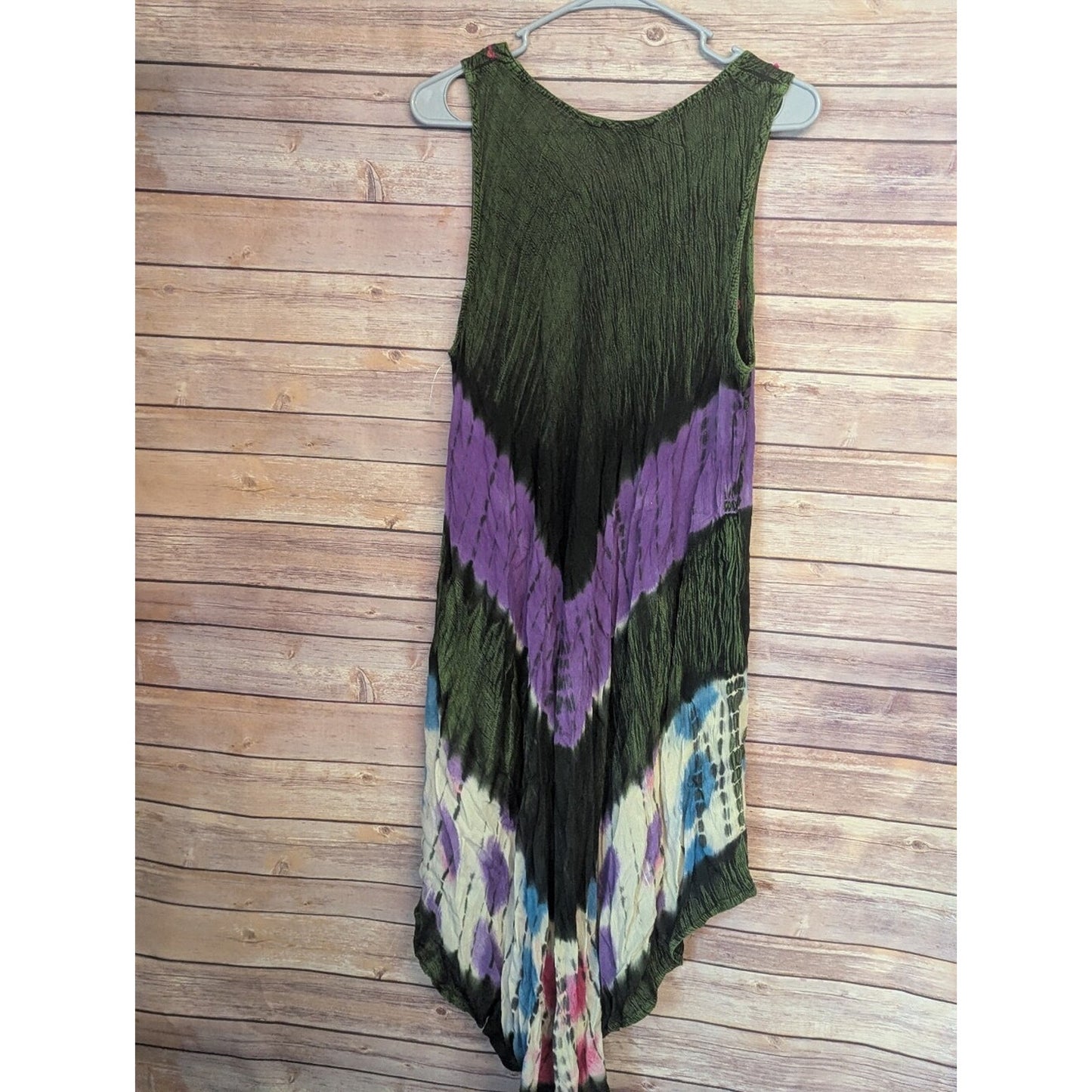 Riviera Sun Dress Women’s 2X Plus Size Tie Dye Embroidered Sequin Boho Sundress
