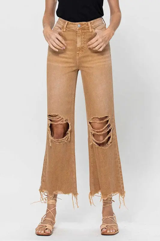 90's Vintage Crop Flare jeans - Scarlett's Riverside Boutique 