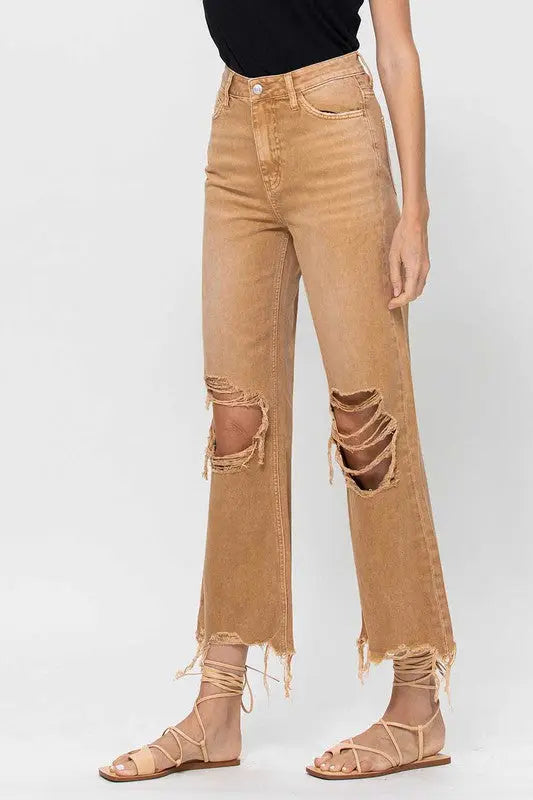 90's Vintage Crop Flare jeans - Scarlett's Riverside Boutique 