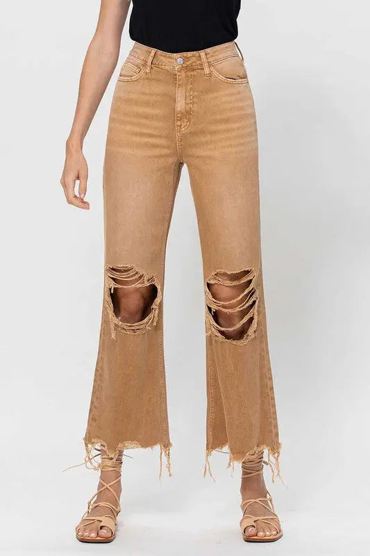 90's Vintage Crop Flare jeans - Scarlett's Riverside Boutique 